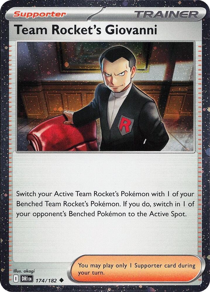 Team Rocket's Giovanni (Cosmos Holo) 174/182 card from Miscellaneous Cards & Products
