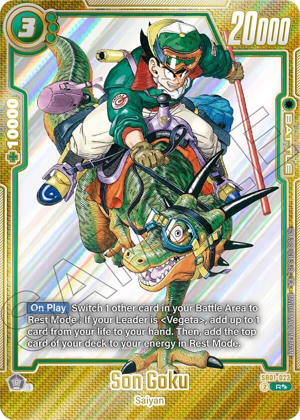 Son Goku (Super Alternate Art) SB01-023 card from Manga Booster 01