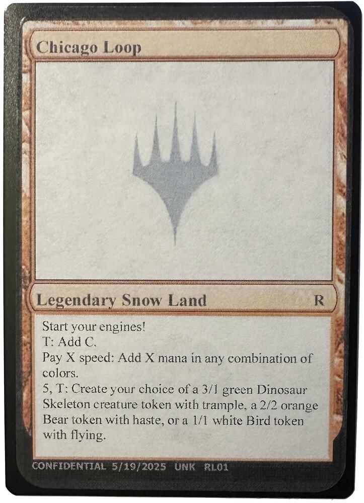 Chicago Loop card from Un-Known Event Playtest Cards