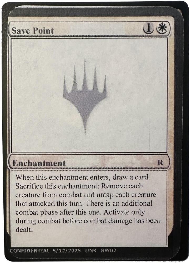 Save Point card from Un-Known Event Playtest Cards