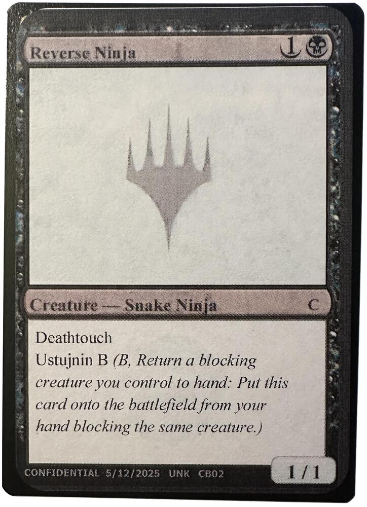 Reverse Ninja card from Un-Known Event Playtest Cards