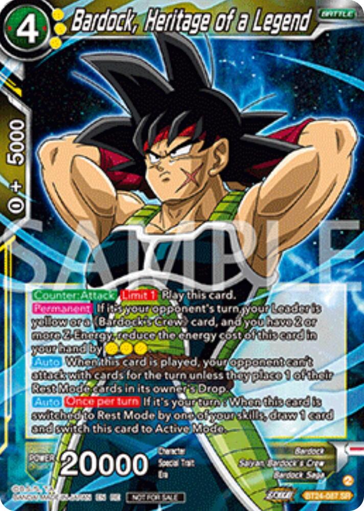Bardock, Heritage of a Legend (Deluxe Pack 2025 Vol.2) BT24-087 card from Promotion Cards