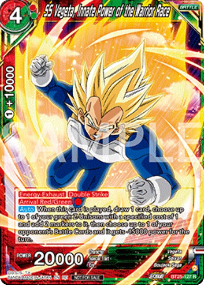 SS Vegeta, Innate Power of the Warrior Race (Deluxe Pack 2025 Vol.2) BT25-127 card from Promotion Cards