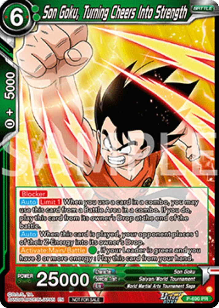 Son Goku, Turning Cheers Into Strength (Deluxe Pack 2025 Vol.2) P-690 card from Promotion Cards