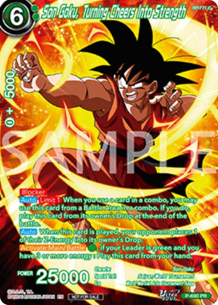 Son Goku, Turning Cheers Into Strength (Alternate Art) (Deluxe Pack 2025 Vol.2) P-690 card from Promotion Cards