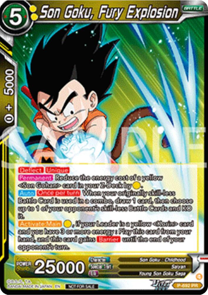 Son Goku, Fury Explosion (Deluxe Pack 2025 Vol.2) P-692 card from Promotion Cards