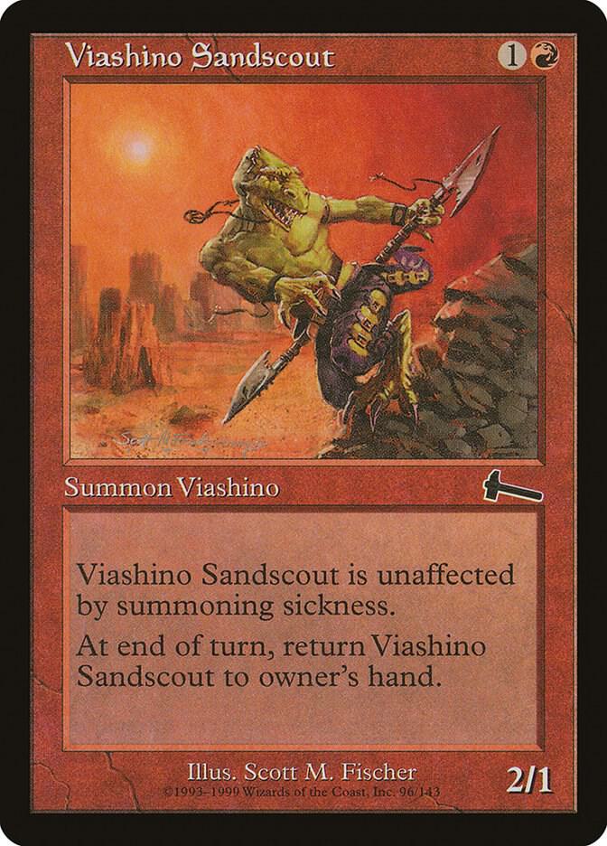 Viashino Sandscout 96 card from Urza's Legacy