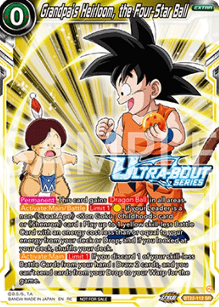 Grandpa's Heirloom, the Four-Star Ball (Event Pack 17) BT22-112 card from Promotion Cards