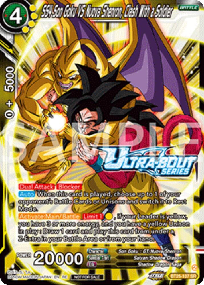 SS4 Son Goku Vs Nuova Shenron, Clash With a Soldier (Event Pack 17) BT25-107 card from Promotion Cards