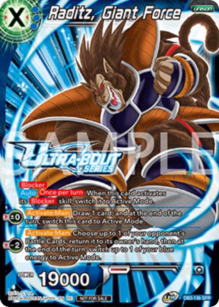 Raditz, Giant Force (Event Pack 17) DB3-136 card from Promotion Cards