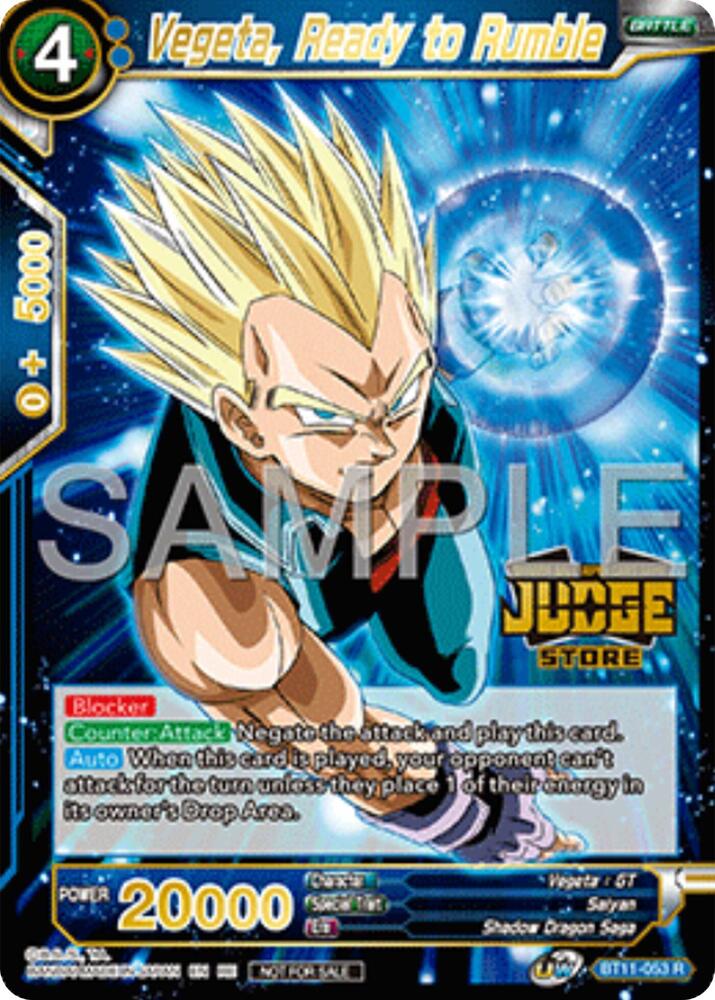 Vegeta, Ready to Rumble (Judge Pack Vol.17) (Store) BT11-053 card from Judge Promotion Cards