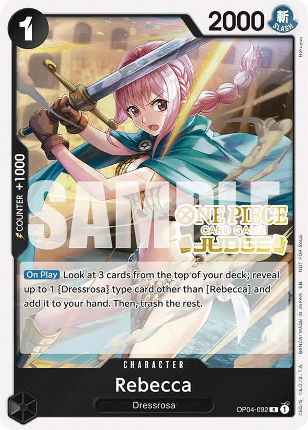 Rebecca (Judge Pack Vol. 6) OP04-092 card from One Piece Promotion Cards