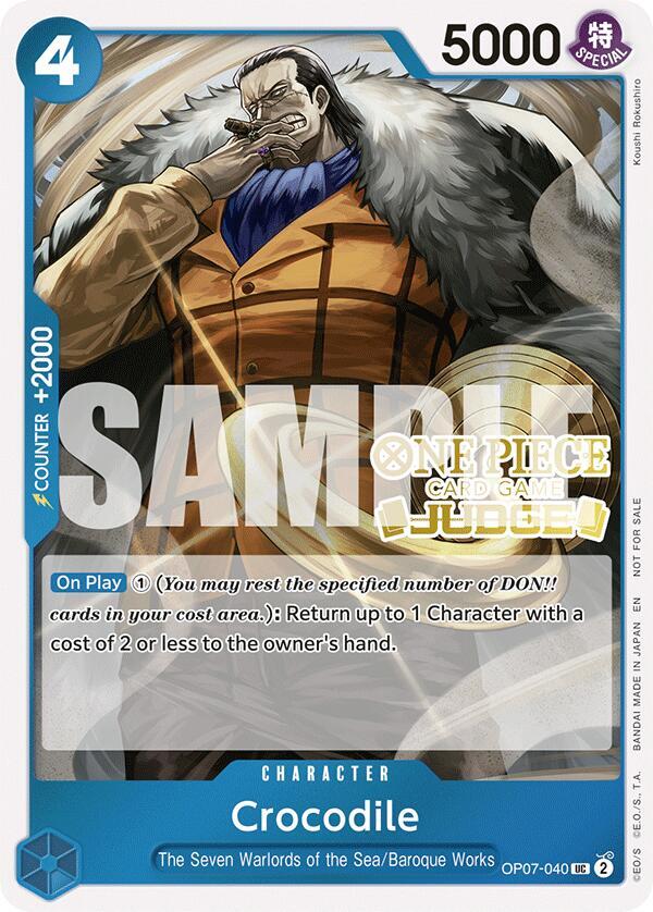 Crocodile (Judge Pack Vol. 6) OP07-040 card from One Piece Promotion Cards