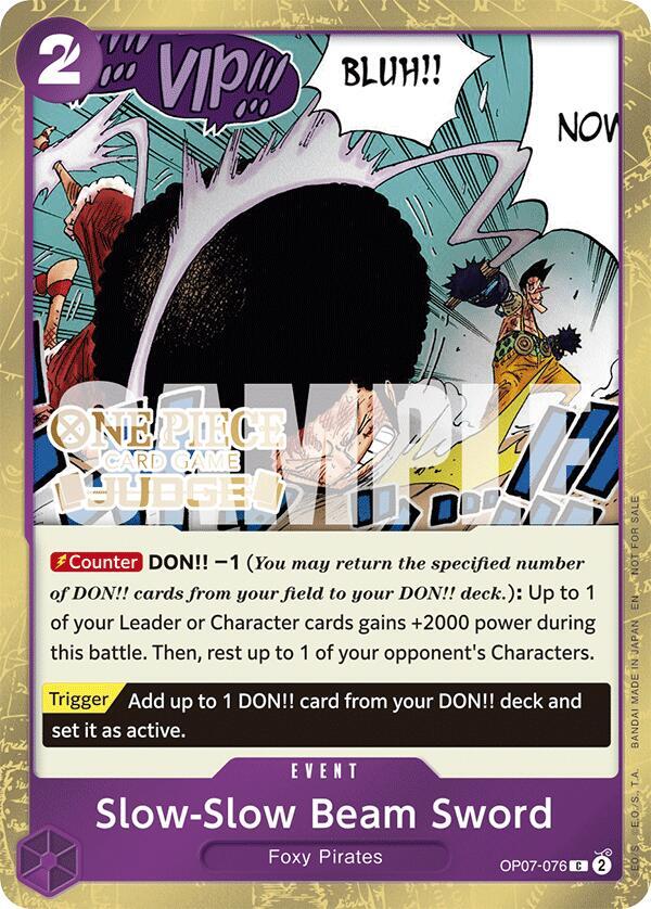 Slow-Slow Beam Sword (Judge Pack Vol. 6) OP07-076 card from One Piece Promotion Cards