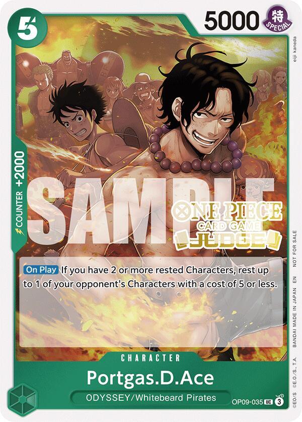 Portgas.D.Ace (Judge Pack Vol. 6) OP09-035 card from One Piece Promotion Cards