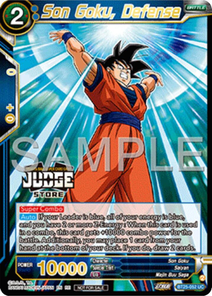 Son Goku, Defense (Judge Pack Vol.17) (Store) BT25-052 card from Judge Promotion Cards