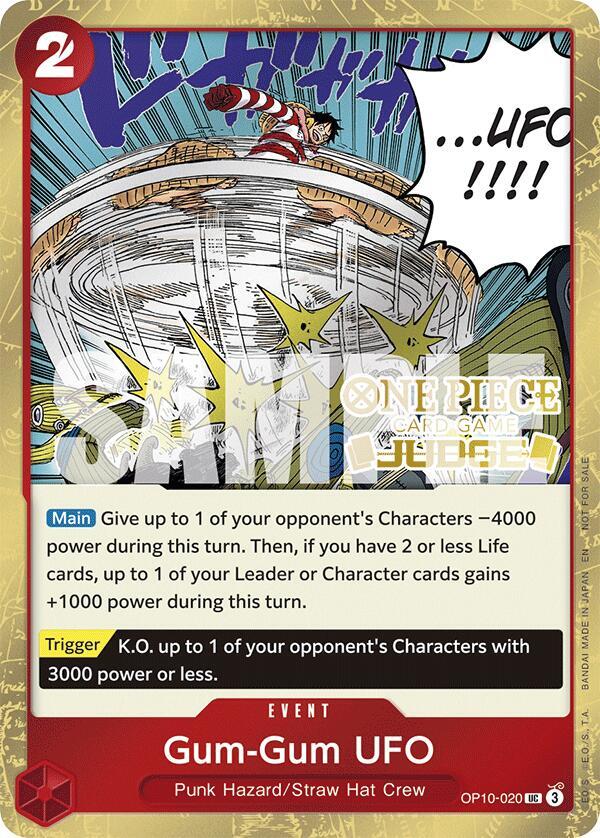 Gum-Gum UFO (Judge Pack Vol. 6) OP10-020 card from One Piece Promotion Cards