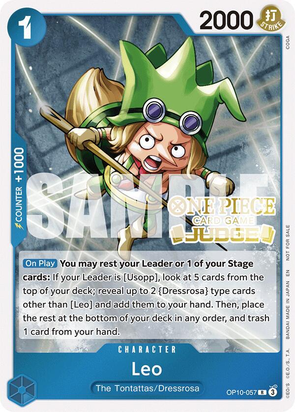 Leo (Judge Pack Vol. 6) OP10-057 card from One Piece Promotion Cards