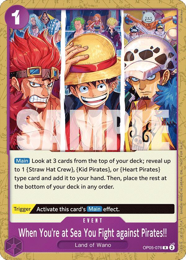 When You're at Sea You Fight against Pirates!! (2025 Pirates League Store Qualifier) OP05-076 card from One Piece Promotion Cards