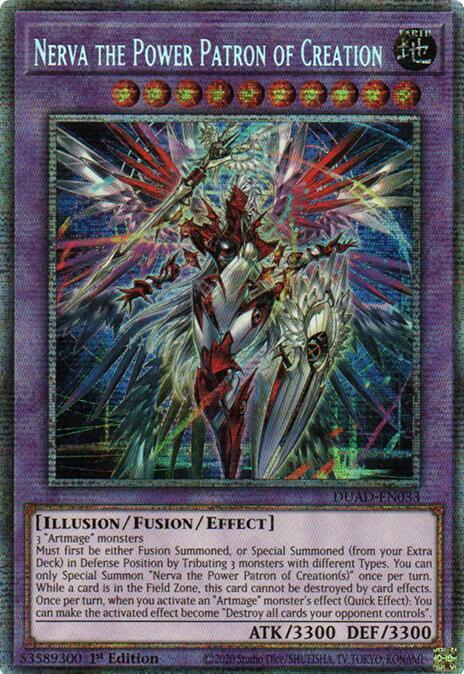 Nerva the Power Patron of Creation (Starlight Rare) DUAD-EN033 card from Duelist's Advance