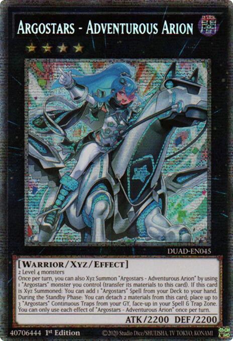 Argostars - Adventurous Arion (Starlight Rare) DUAD-EN045 card from Duelist's Advance