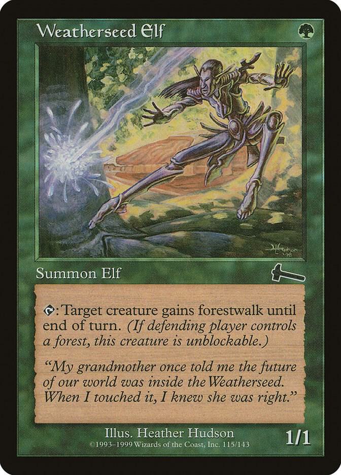 Weatherseed Elf 115 card from Urza's Legacy