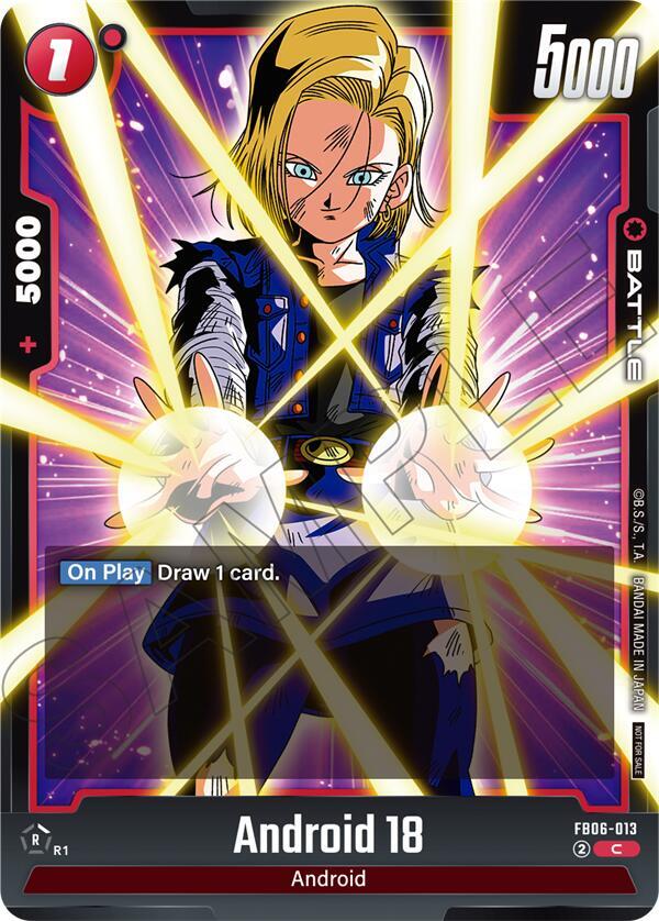 Android 18 (Limited Pack 02) FB07-013 card from Tournament and Championship Promos