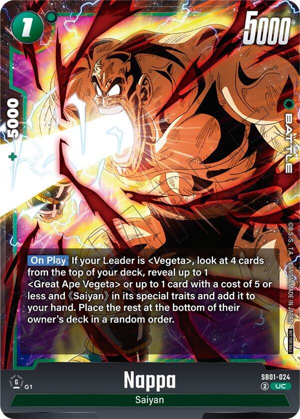 Nappa (Limited Pack 02) SB01-024 card from Tournament and Championship Promos
