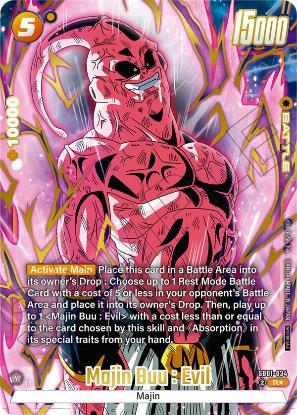 Majin Buu : Evil (Limited Pack 02) (Alternate Art) SB01-034 card from Tournament and Championship Promos