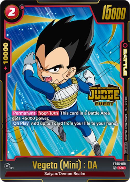 Vegeta (Mini) : DA (Judge Pack (Event Judge) 04) FB05-018 card from Tournament and Championship Promos