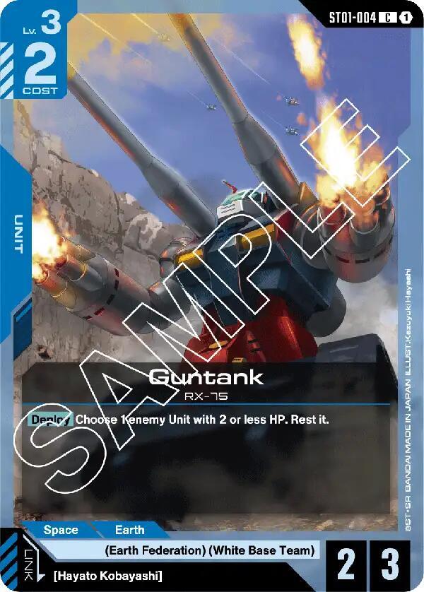 Guntank ST01-004 card from Starter Deck 01: Heroic Beginnings