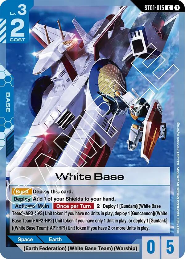 White Base ST01-015 card from Starter Deck 01: Heroic Beginnings