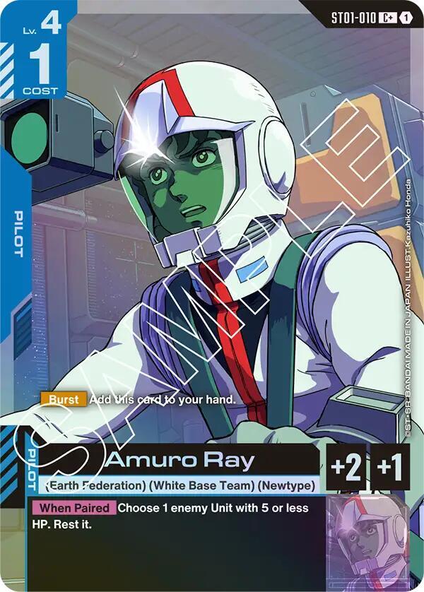 Amuro Ray (C+) ST01-010 card from Starter Deck 01: Heroic Beginnings