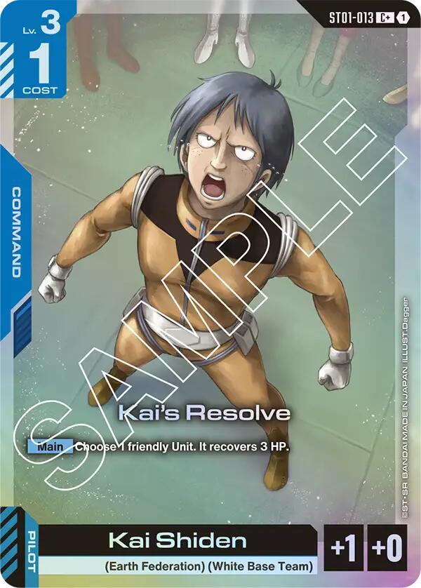 Kai's Resolve (C+) ST01-013 card from Starter Deck 01: Heroic Beginnings