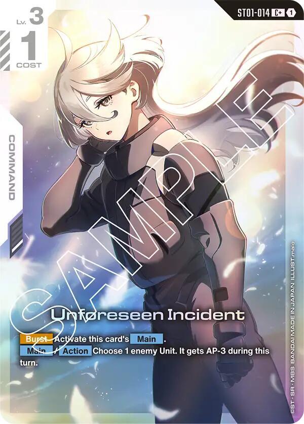 Unforeseen Incident (C+) ST01-014 card from Starter Deck 01: Heroic Beginnings