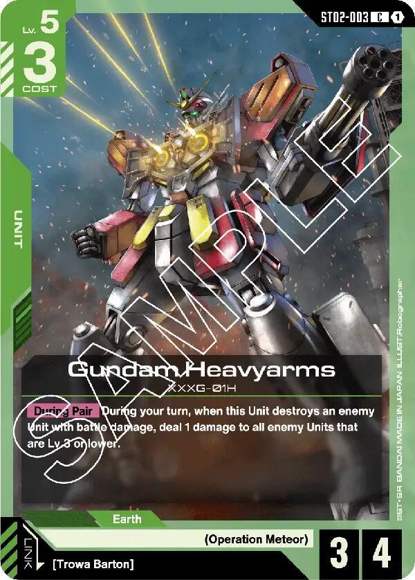 Gundam Heavyarms ST02-003 card from Starter Deck 02: Wings of Advance