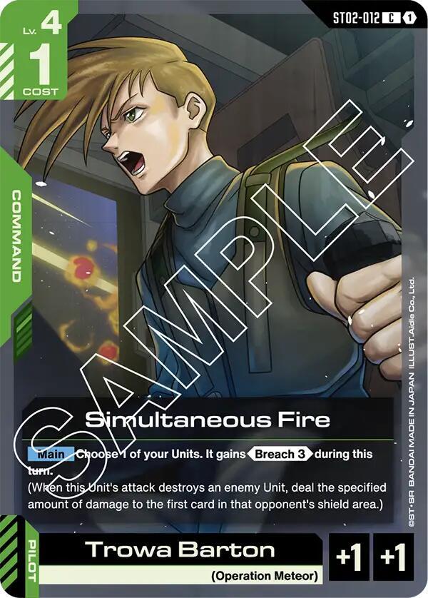 Simultaneous Fire ST02-012 card from Starter Deck 02: Wings of Advance