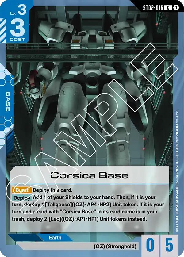 Corsica Base ST02-016 card from Starter Deck 02: Wings of Advance
