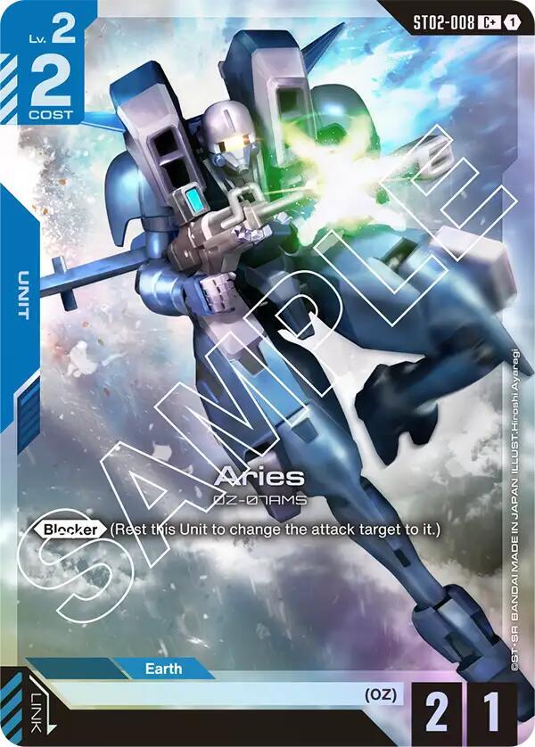 Aries (C+) ST02-008 card from Starter Deck 02: Wings of Advance