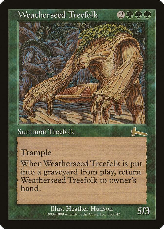 Weatherseed Treefolk 116 card from Urza's Legacy