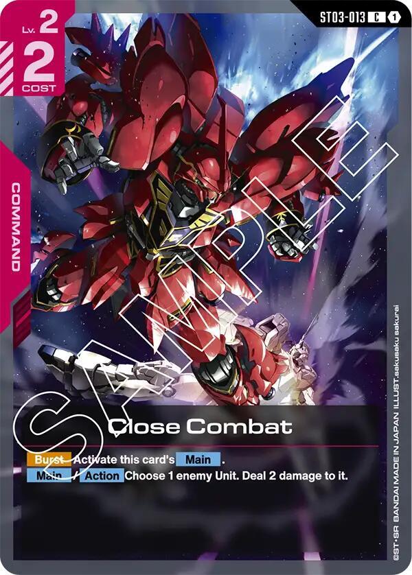 Close Combat ST03-013 card from Starter Deck 03: Zeon's Rush