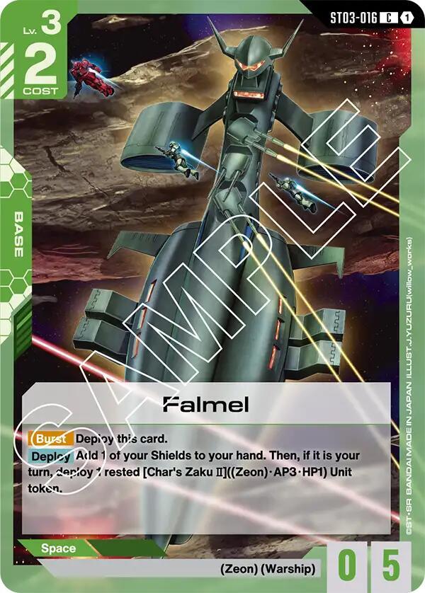Falmel ST03-016 card from Starter Deck 03: Zeon's Rush