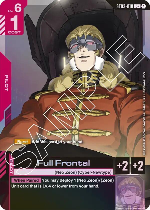 Full Frontal (C+) ST03-010 card from Starter Deck 03: Zeon's Rush