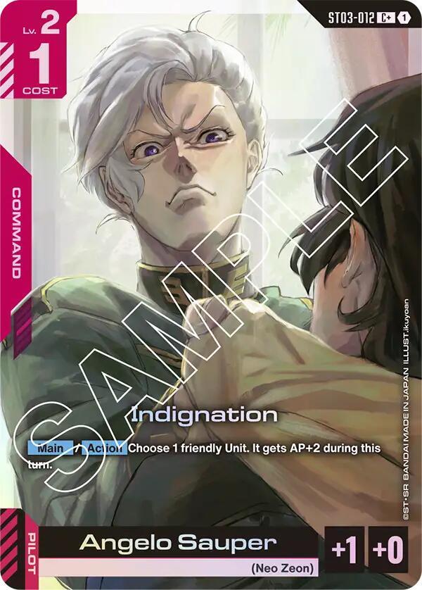 Indignation (C+) ST03-012 card from Starter Deck 03: Zeon's Rush