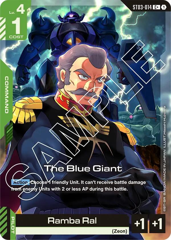 The Blue Giant (C+) ST03-014 card from Starter Deck 03: Zeon's Rush