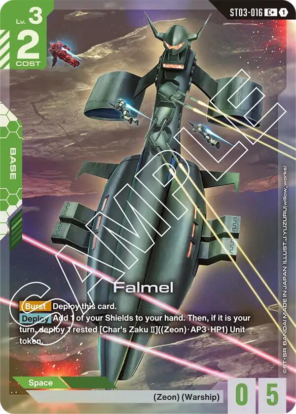Falmel (C+) ST03-016 card from Starter Deck 03: Zeon's Rush