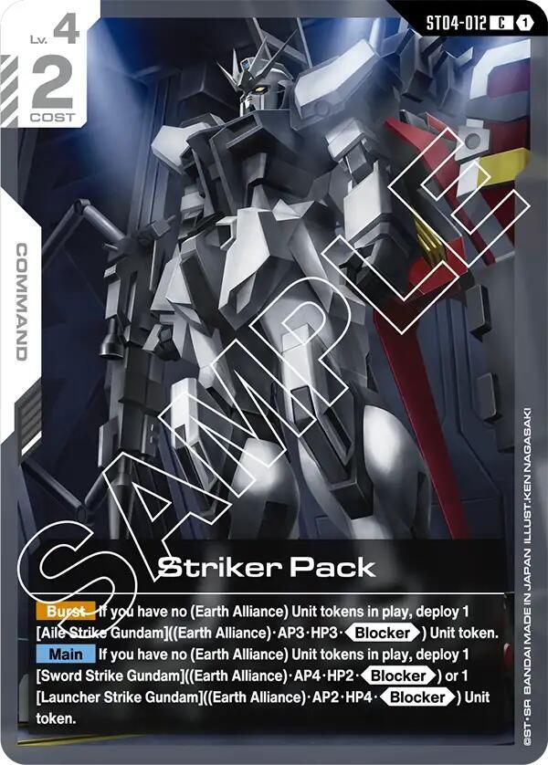 Striker Pack ST04-012 card from Starter Deck 04: SEED Strike