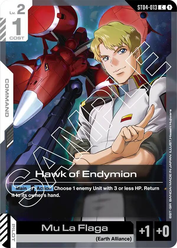 Hawk of Endymion ST04-013 card from Starter Deck 04: SEED Strike