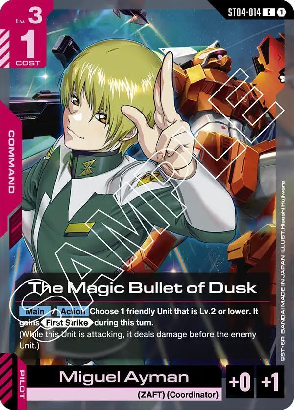 The Magic Bullet of Dusk ST04-014 card from Starter Deck 04: SEED Strike