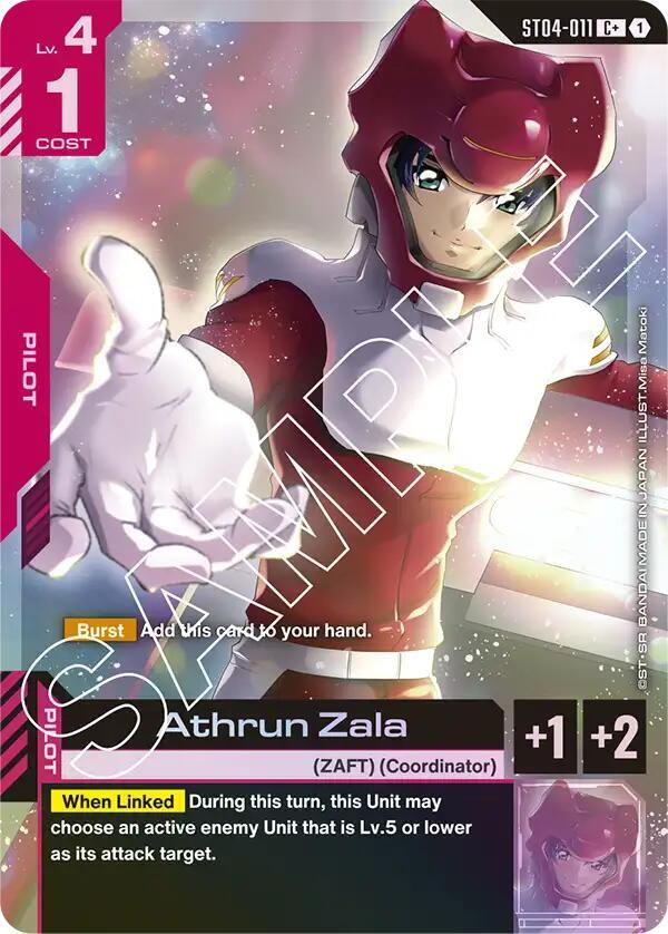 Athrun Zala (C+) ST04-011 card from Starter Deck 04: SEED Strike